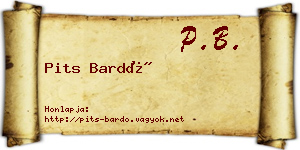 Pits Bardó névjegykártya
